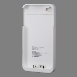 BATTERY CASE cover con batteria supplementare 1900 mAh colore bianco PER IPHONE 4/4S