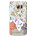 COVER ARISTOGATTI MINÙ FIORI per SAMSUNG GALAXY SERIE S, S MINI, A, J, NOTE, ACE, GRAND NEO, PRIME, CORE, MEGA