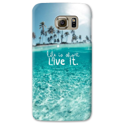 COVER FRASI LIFE IS SHORT LIVE IT PER ASUS HTC HUAWEI LG SONY BLACKBERRY