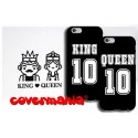 COVER DI COPPIA KING AND QUEEN numero per APPLE SAMSUNG HUAWEI LG SONY