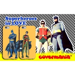COVER DI COPPIA BATMAN E ROBIN per APPLE SAMSUNG HUAWEI LG SONY