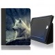 CUSTODIA A LIBRO ECOPELLE LUPO WOLF