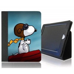 CUSTODIA A LIBRO ECOPELLE SNOOPY PILOTA