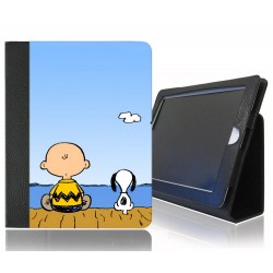 CUSTODIA A LIBRO ECOPELLE SNOOPY E CHARLIE