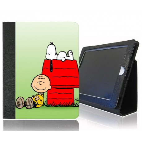 CUSTODIA A LIBRO ECOPELLE SNOOPY E CHARLIE