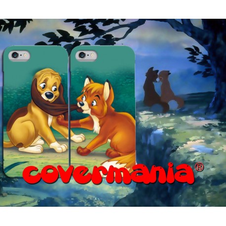 COVER DI COPPIA RED E TOBY per APPLE SAMSUNG HUAWEI LG SONY ASUS