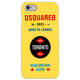 COVER DSQUARED GIALLO per iPhone 3g/3gs 4/4s 5/5s/c 6/6s/7 Plus iPod Touch 4/5/6 iPod nano 7