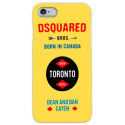 COVER DSQUARED GIALLO per iPhone 3g/3gs 4/4s 5/5s/c 6/6s/7 Plus iPod Touch 4/5/6 iPod nano 7