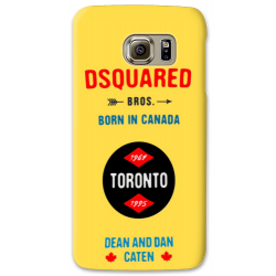 COVER DSQUARED GIALLO per SAMSUNG GALAXY SERIE S, S MINI, A, J, NOTE, ACE, GRAND NEO, PRIME, CORE