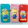 COVER DI COPPIA TRIO MINIONS per APPLE SAMSUNG HUAWEI LG SONY ASUS WIKO