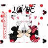 COVER DI COPPIA MINNIE CUORI per APPLE SAMSUNG HUAWEI LG SONY ASUS WIKO