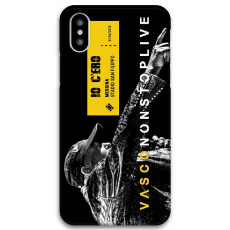 COVER VASCO ROSSI NONSTOPLIVE TOUR 2018 MESSINA per iPhone 3gs 4s 5/5s/c 6s 7 8 Plus X iPod Touch 4/5/6 iPod nano 7