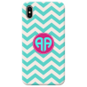 COVER INIZIALI MONOGRAM RIGHE CELESTE per APPLE IPHONE SAMSUNG GALAXY HUAWEI ASUS LG ALCATEL SONY WIKO VODAFONE MICROSOFT NOKIA