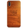 COVER INIZIALI LEGNO 6 per APPLE IPHONE SAMSUNG GALAXY HUAWEI ASUS LG ALCATEL SONY WIKO VODAFONE MICROSOFT NOKIA