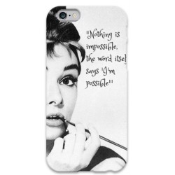 COVER AUDREY HEPBURN NOTHING IS IMPOSSIBLE per iPhone 3g/3gs 4/4s 5/5s/c 6/6s Plus iPod Touch 4/5/6 iPod nano 7