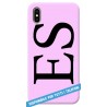 COVER INIZIALI BIG FONT ROSA per APPLE IPHONE SAMSUNG GALAXY HUAWEI ASUS LG ALCATEL SONY WIKO VODAFONE MICROSOFT NOKIA