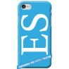 COVER INIZIALI BIG FONT CELESTE per APPLE IPHONE SAMSUNG GALAXY HUAWEI ASUS LG ALCATEL SONY WIKO VODAFONE MICROSOFT NOKIA