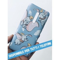 COVER DUMBO CELESTE per IPHONE GALAXY HUAWEI HONOR XIAOMI AUSUS WIKO LG