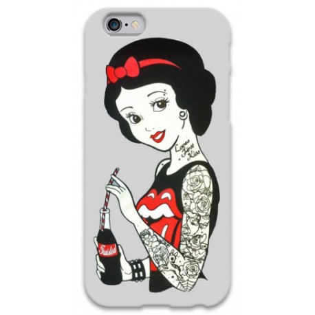 COVER BIANCANEVE TATTOO COCACOLA per iPhone 3g/3gs 4/4s 5/5s/c 6/6s Plus iPod Touch 4/5/6 iPod nano 7
