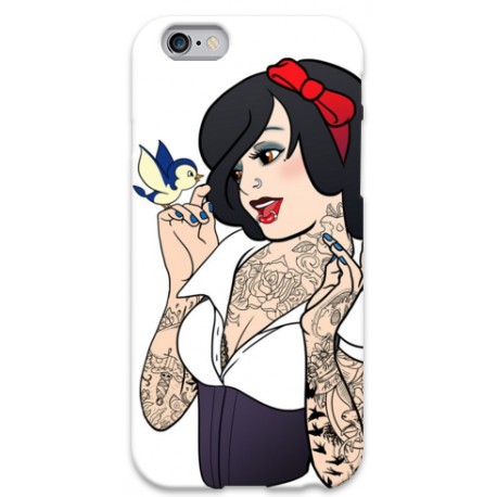 COVER BIANCANEVE TATTOO UCCELLINO per iPhone 3g/3gs 4/4s 5/5s/c 6/6s Plus iPod Touch 4/5/6 iPod nano 7
