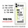 COVER Biglietto aereo Fly boarding TUO NOME per APPLE IPHONE SAMSUNG GALAXY HUAWEI ASUS LG ALCATEL SONY WIKO XIAOMI