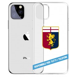 COVER TRASPARENTE GENOA LOGO per APPLE IPHONE SAMSUNG GALAXY HUAWEI ASUS LG OPPO SONY WIKO XIAOMI