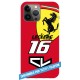 COVER FERRARI LECLERC LOGO per APPLE IPHONE SAMSUNG GALAXY HUAWEI ASUS LG ALCATEL SONY WIKO XIAOMI OPPO