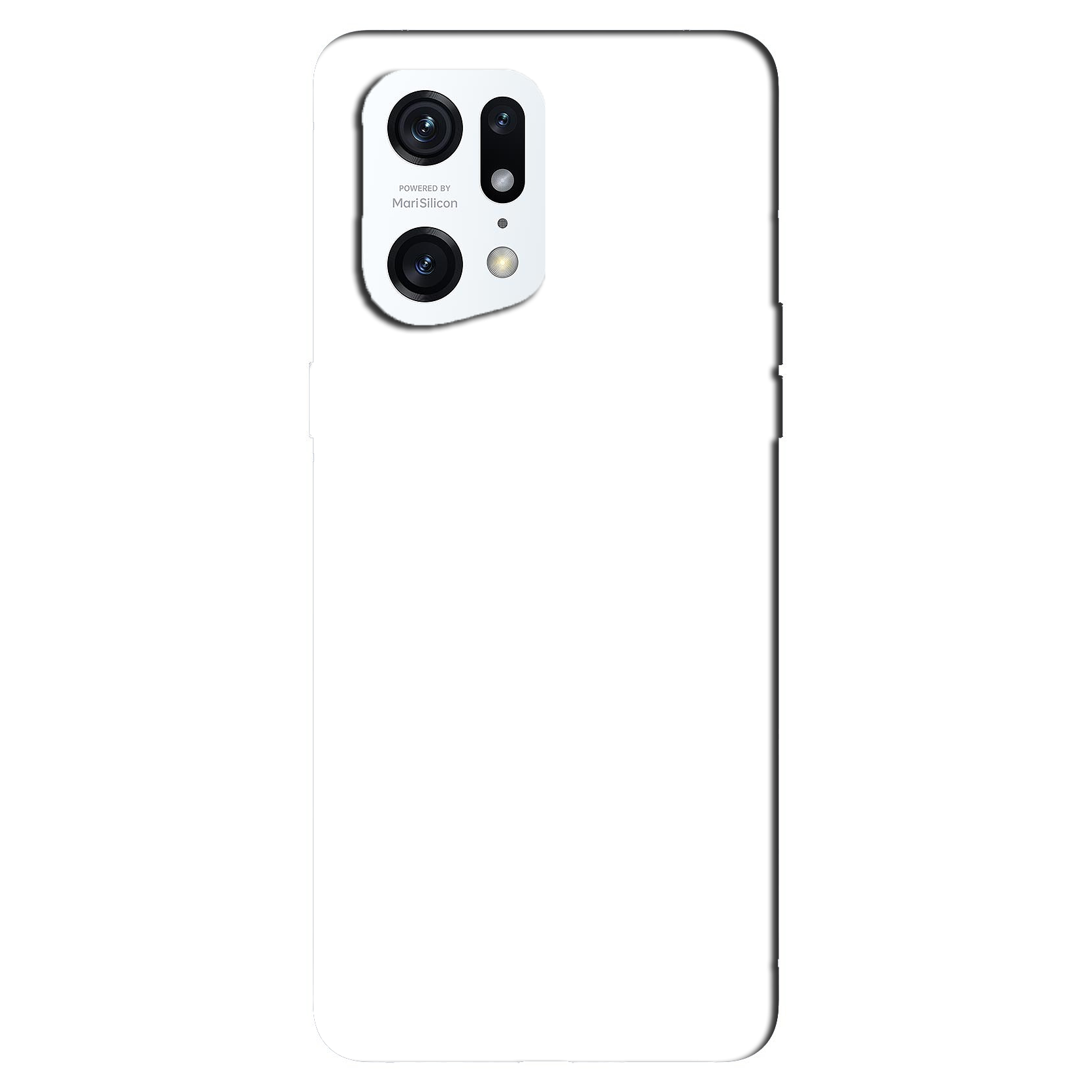 Custodia Silicone Per OPPO Find X5 - Cover Morbida TPU, Protezione Antiurto, Bianco Antico