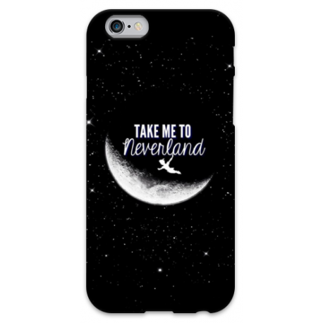 COVER FRASI PETER PAN TAKE ME TO NEVERLAND per iPhone 3g/3gs 4/4s 5/5s/c 6/6s Plus iPod Touch 4/5/6 iPod nano 7