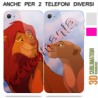 COVER DI COPPIA RE LEONE per APPLE SAMSUNG HUAWEI LG SONY