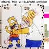 COVER DI COPPIA HOMER E BART SIMPSON per APPLE SAMSUNG HUAWEI LG SONY
