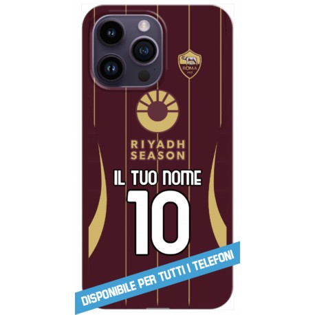 COVER ROMA NUOVA MAGLIA 2024-25 NOME E NUMERO per APPLE IPHONE SAMSUNG GALAXY HUAWEI ASUS LG ALCATEL OPPO VIVO XIAOMI
