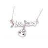 ANH-002 COLLANA CON SCRITTA E CIONDOLO Hello Kitty Sanrio Japan