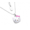 ANH-006 COLLANA CON FACCINA E FIOCCO ROSA HELLO KITTY SANRIO JAPAN