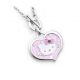 ANH-007 COLLANA CON CIONDOLO A CUORE ROSA SMALTATO HELLO KITTY JAPAN