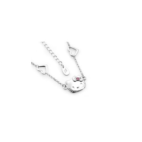 ANH-007 COLLANA CON CIONDOLO A CUORE ROSA SMALTATO HELLO KITTY JAPAN