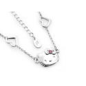 ANH-008 COLLANA CON FACCINA E CUORI HELLO KITTY SANRIO JAPAN