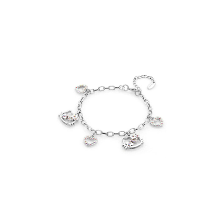 ABH-005 BRACCIALE CON FACCINE E CUORICINI HELLO KITTY JAPAN