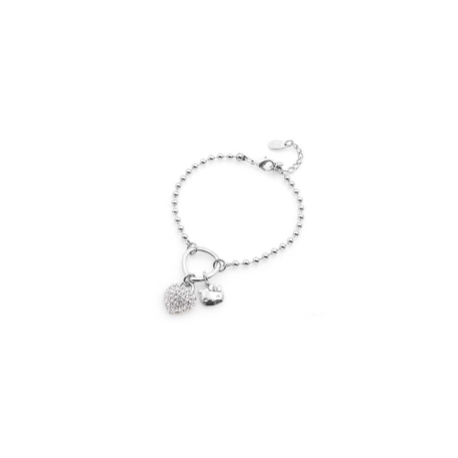 ABH-019 BRACCIALE CON FACCINA KITTY E CUORE CON STRASS HELLO KITTY JAPAN