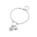 ABH-019 BRACCIALE CON FACCINA KITTY E CUORE CON STRASS HELLO KITTY SANRIO JAPAN