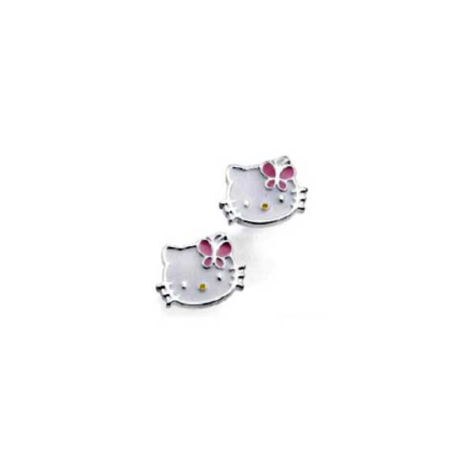 AEH-005 ORECCHINI A PERNO FACCINA SMALTATA HELLO KITTY JAPAN