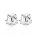 AEH-020 ORECCHINI A PERNO FACCINA SAGOMA STRASS HELLO KITTY SANRIO JAPAN