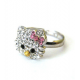 ARH-004 ANELLO KITTY FACCINA CON STRASS SANRIO HELLO KITTY SANRIO