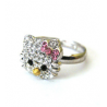 ARH-004 ANELLO KITTY FACCINA CON STRASS SANRIO HELLO KITTY SANRIO
