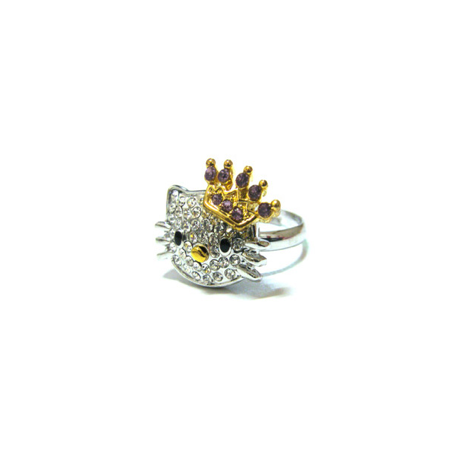 ARH-009 ANELLO KITTY QUEEN CON STRASS HELLO KITTY SANRIO