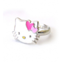 JR-001 ANELLO KITTY FACCINA SMALTATA CUORICINI HELLO KITTY SANRIO JAPAN