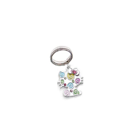 AEH-025 PORTACHIAVI SAGOMA COLORATA SMALTATA HELLO KITTY SANRIO