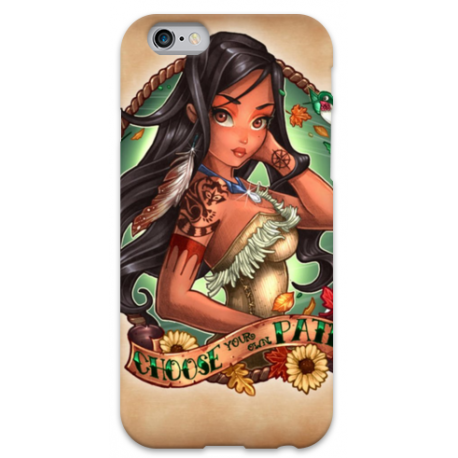 COVER POCAHONTAS TATTOO per iPhone 3g/3gs 4/4s 5/5s/c 6/6s Plus iPod Touch 4/5/6 iPod nano 7