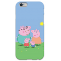 COVER PEPPA PIG FAMILY per iPhone 3g/3gs 4/4s 5/5s/c 6/6s Plus iPod Touch 4/5/6 iPod nano 7