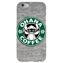 COVER STITCH OHANA COFFEE per iPhone 3g/3gs 4/4s 5/5s/c 6/6s Plus iPod Touch 4/5/6 iPod nano 7